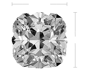 Cushion Modified Diamond Top View Cushion Modified Diamond Top View